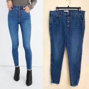 Madewell 10” High-Rise Skinny Jean Button Front 32